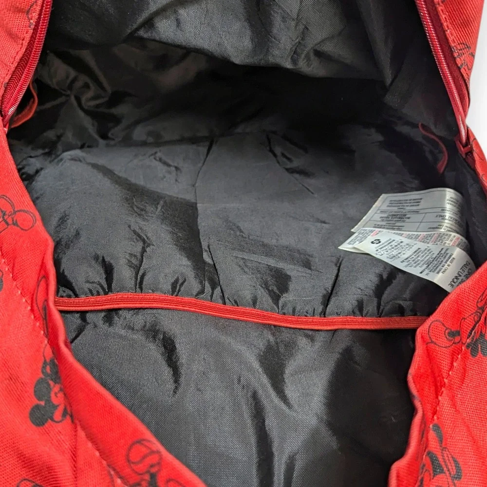Disney Store Mickey Mouse Heritage Red Black Canvas Backpack All Over Print AOP‎